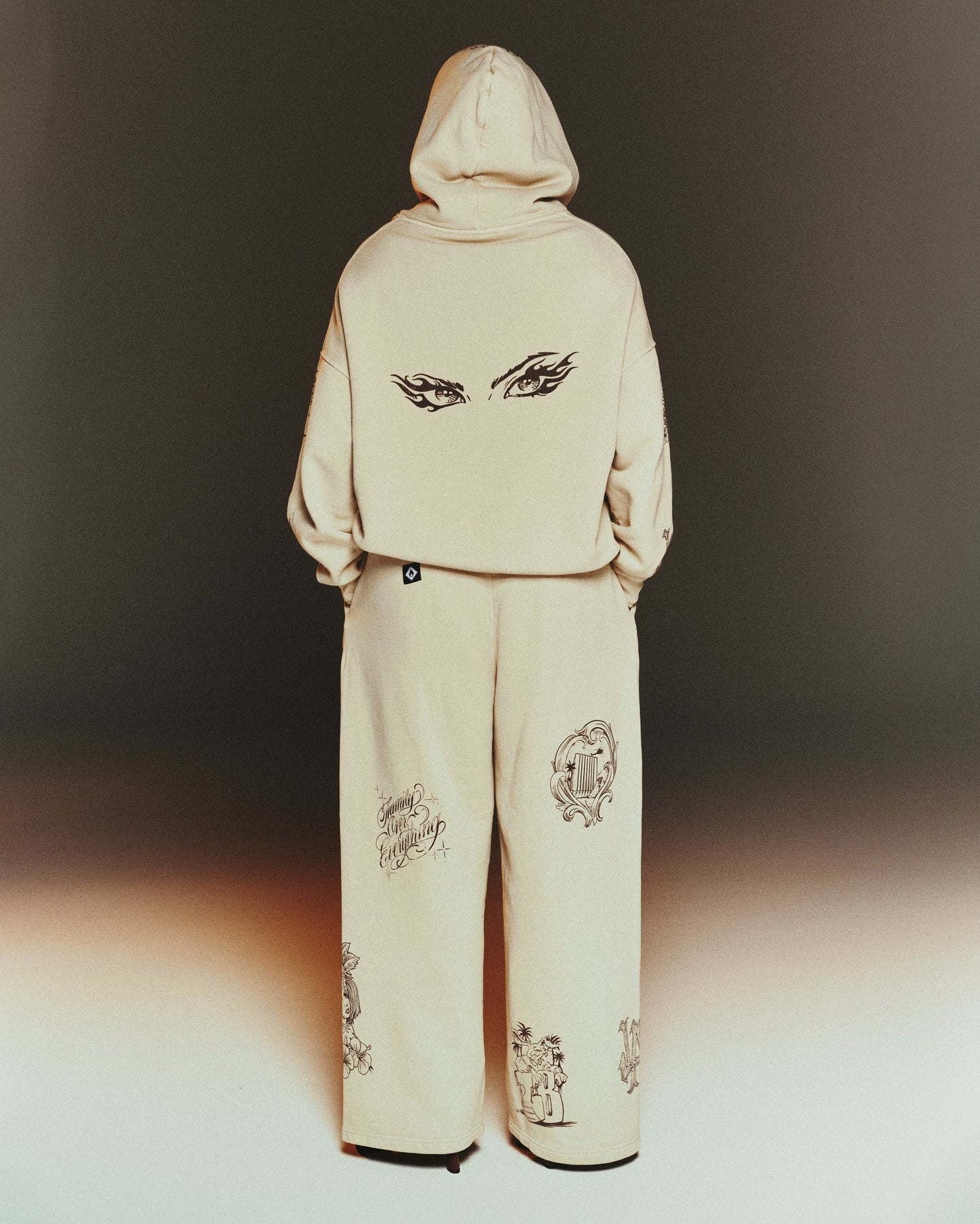 AFIFROST TAN ZIP UP HOODIE