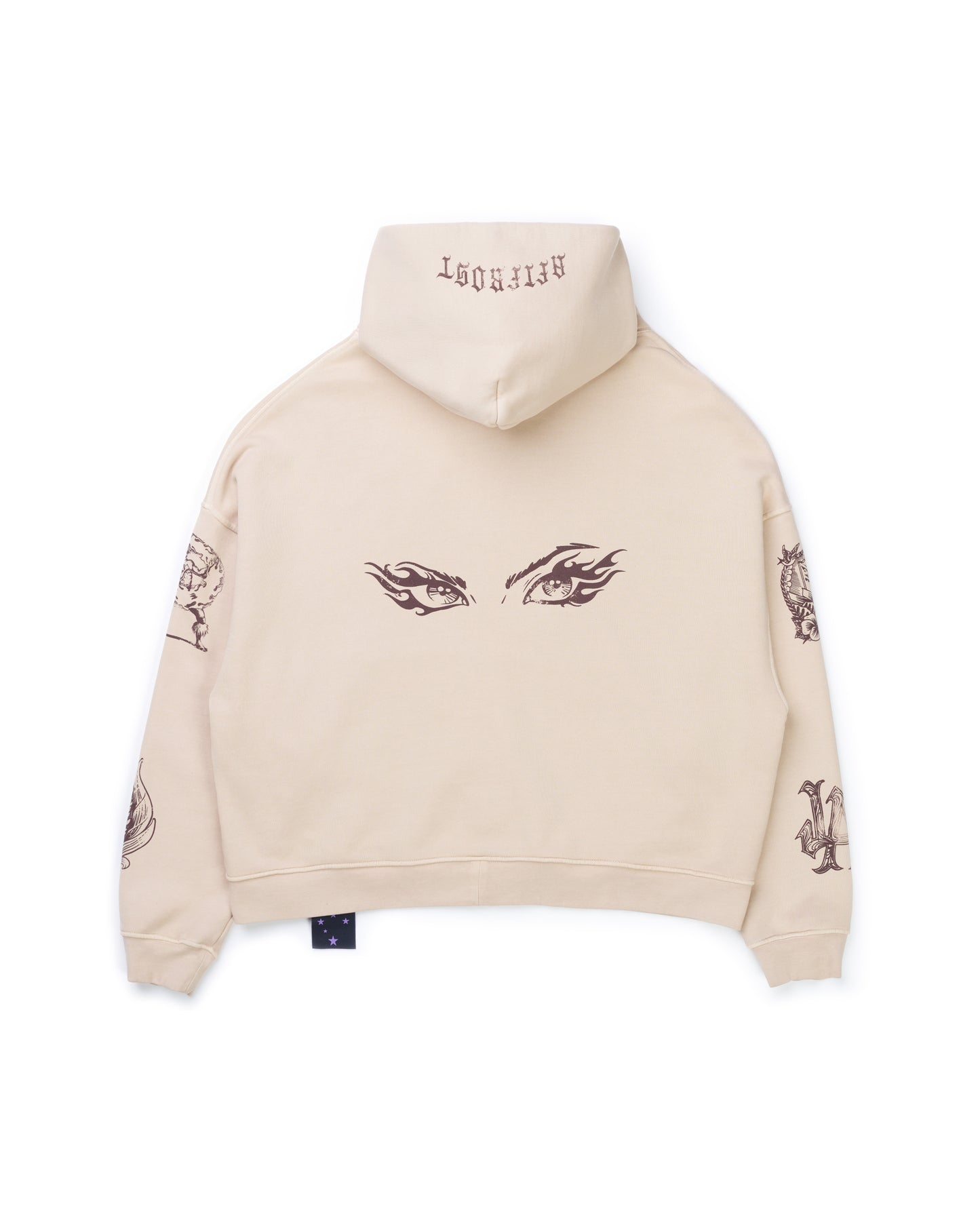 AFIFROST TAN ZIP UP HOODIE